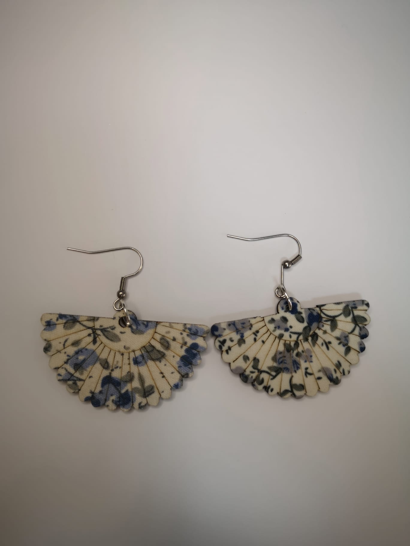 ABANICO FLORAL AZUL - Imagen 4
